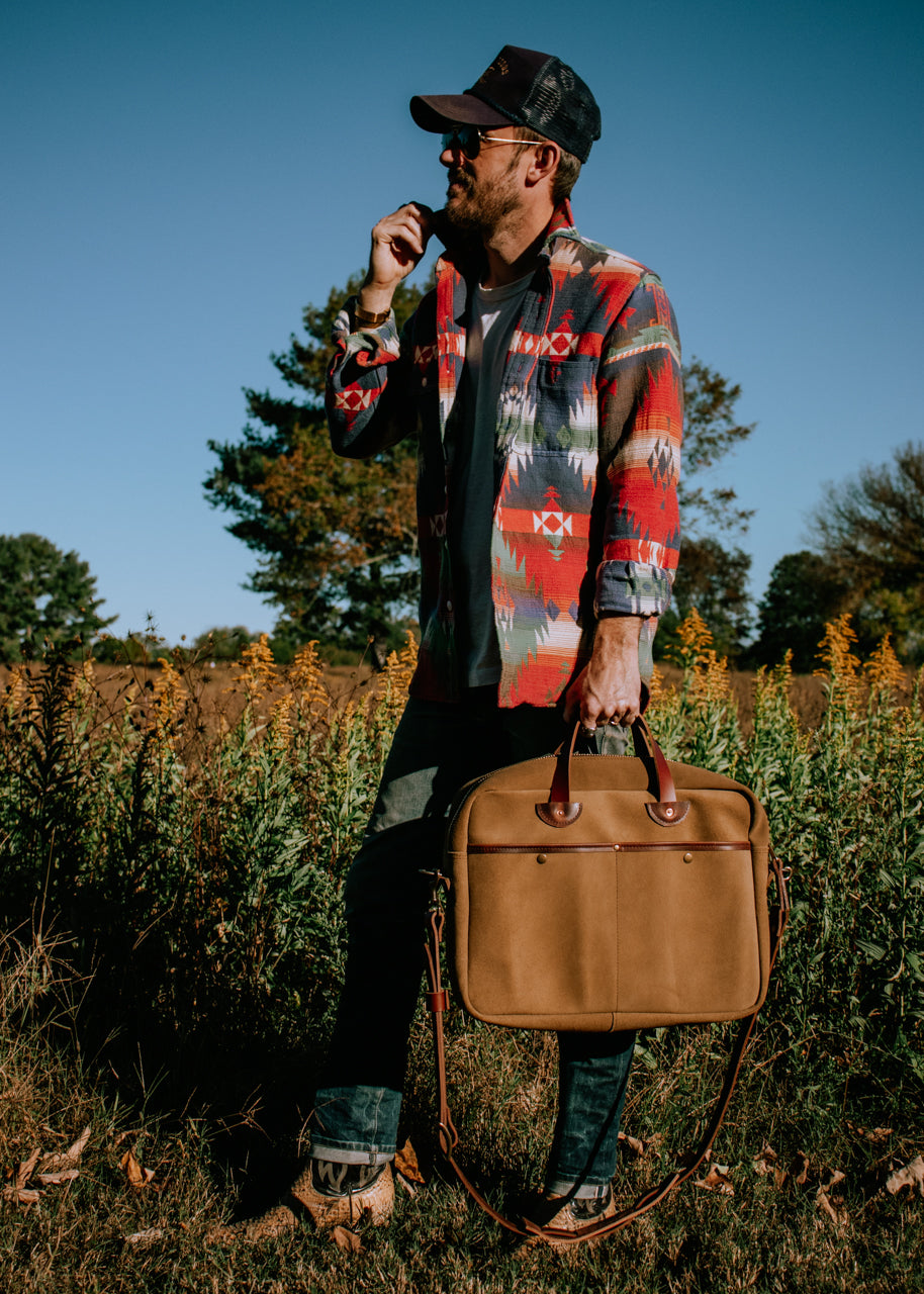 Leather strap for outlet briefcase