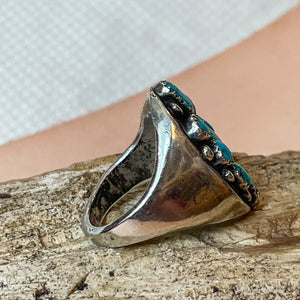 Vintage Native American 9 Stone Men's Ring