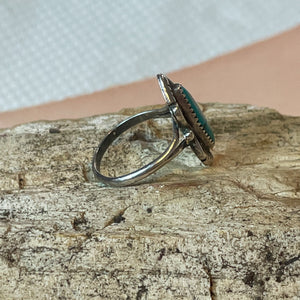Petit Sterling Silver Turquoise Ring